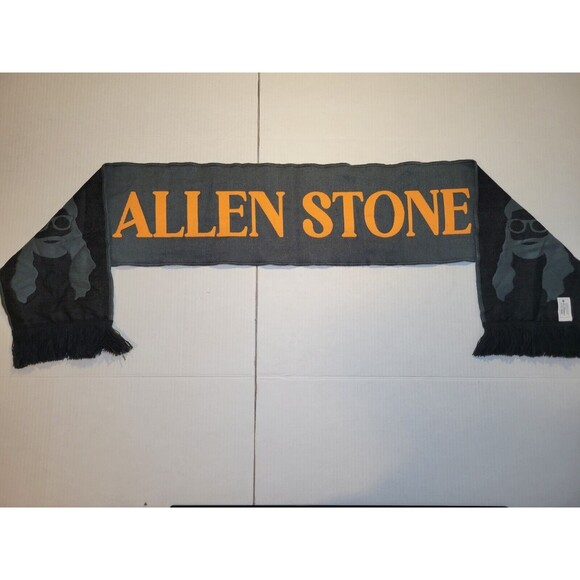 Allen Stone Scarf From Tour Black‎ Orange Fluff Face - Picture 1 of 6